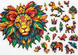 Lion Wooden Puzzle – 50 Unique Shapes