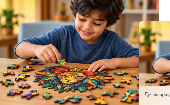 Lion Wooden Puzzle – 50 Unique Shapes