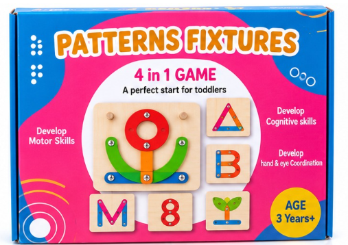 Pattern Fixture – Letter & Shape Activity Board
