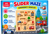 Emergency Slider – Vehicle Maze Activity Board