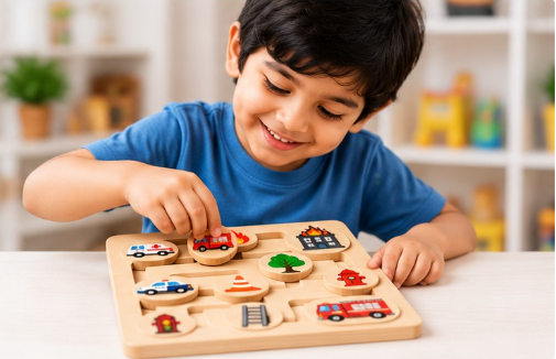 Emergency Slider – Vehicle Maze Activity Board
