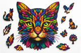 Cat Wooden Puzzle – 50 Unique Shapes