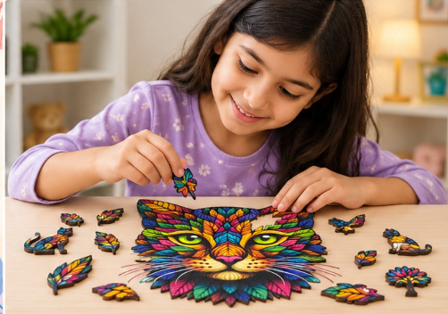 Cat Wooden Puzzle – 50 Unique Shapes