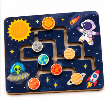 Galaxy Sliders – Space Maze Activity Board