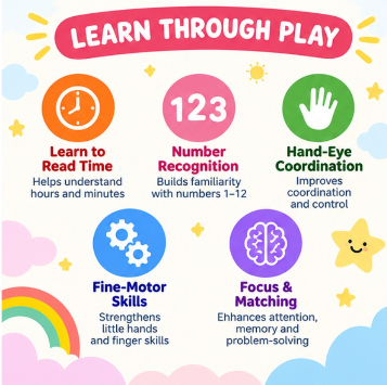 Monti Clock – Shape & Time Learning Activity